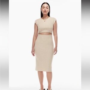 Aritzia Wilfred Cutout Knit Midi Dress
